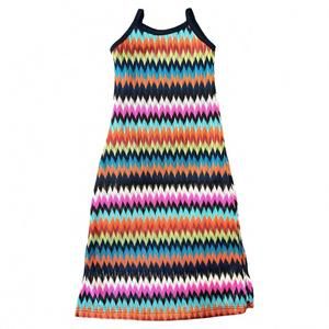 NEW LES TOUT PETITS girl's zig zag slip dress in multi